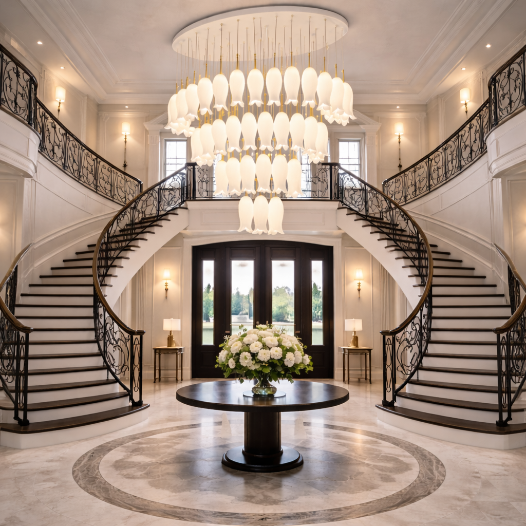 Double Height Chandelier